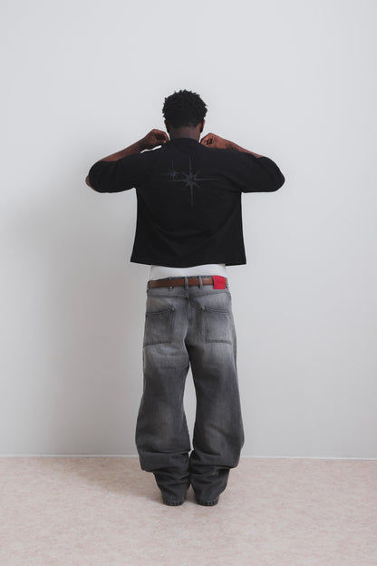 STORM GREY DOUBLE KNEE JEANS