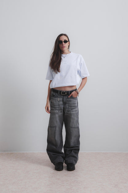 STORM GREY DOUBLE KNEE JEANS