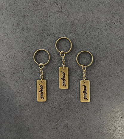 MATT BRASS PERFECT KEYCHAIN