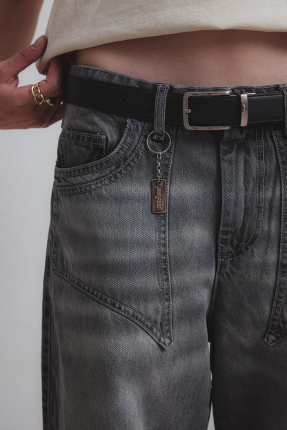 STORM GREY DOUBLE KNEE JEANS