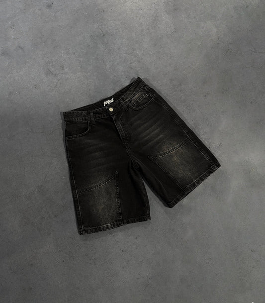 CARBON BLACK DOUBLE KNEE JORTS