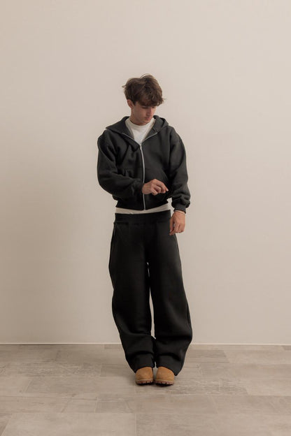 MILITARY GREEN ZIP HOODIE